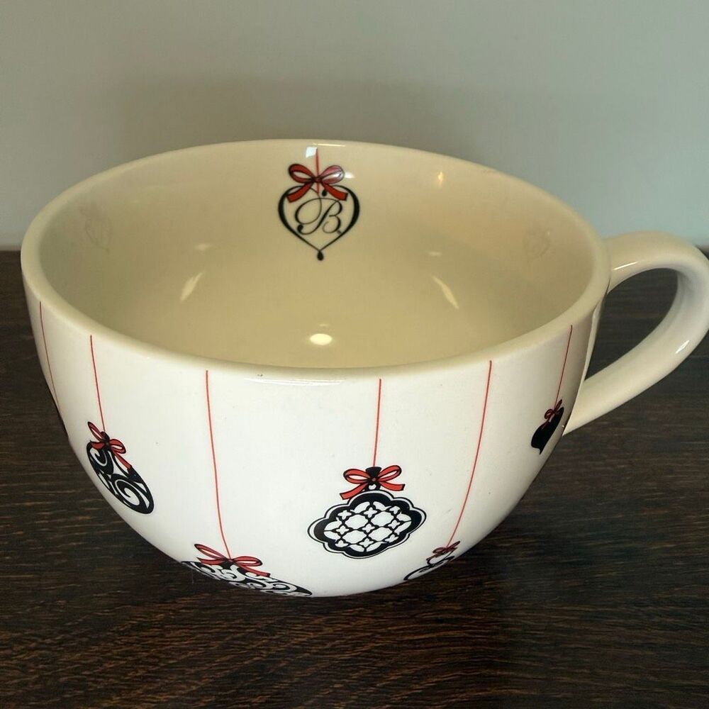 Brighton Los Angeles Love Notes Xmas ornament 16oz coffe mug 4.5x3”